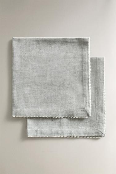 Zara Серые салфетки с оборками