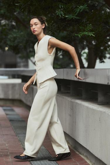 Zara Топ из интерлока без рукавов