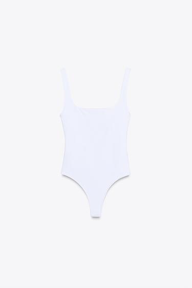 Zara Боди из полиамида на бретелях