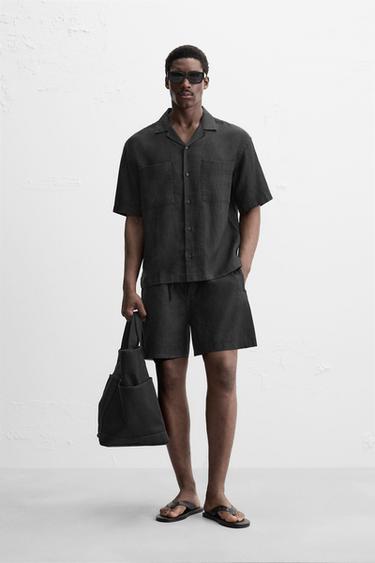 Zara Рубашка из 100% льна