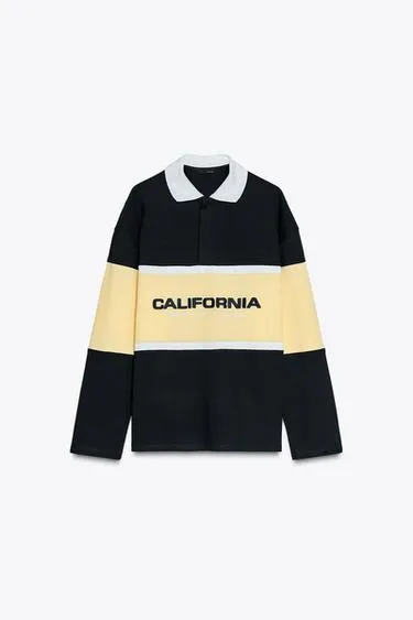 Поло в стиле OVERSIZE с надписью
