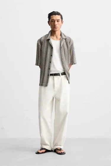 Рубашка JACQUARD с геометрическим узором