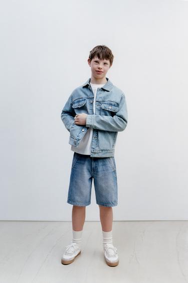 Zara Джинсовые бермуды свободного кроя купить с доставкой.