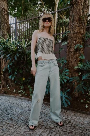 Топ с пайетками и металлическими нитями- Заказать в России