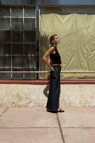 Zara Укороченный топ из хлопка