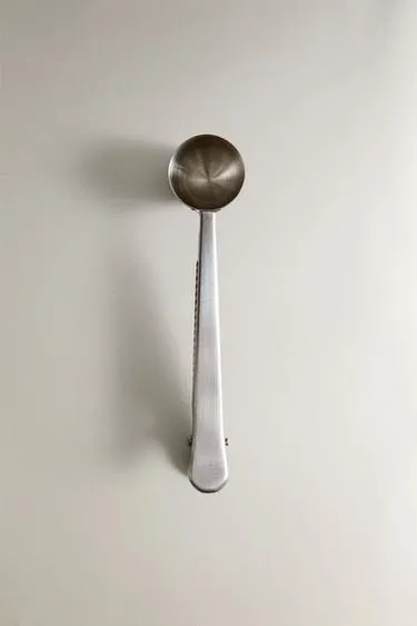 Металлическая ложка для кофе с зажимом