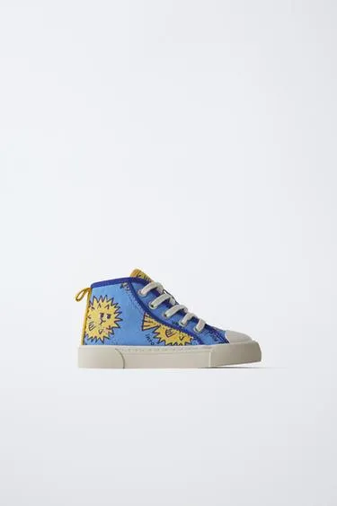 PRINTED HIGH TOP SNEAKERS