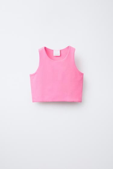 Zara Укороченный топ на бретелях