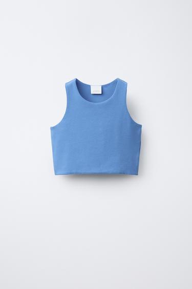 Zara Укороченный топ на бретелях