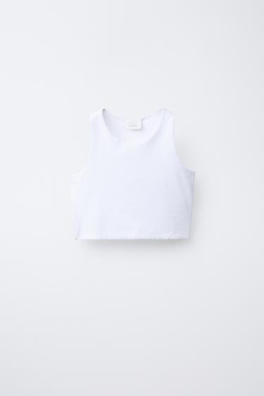 Zara Укороченный топ на бретелях