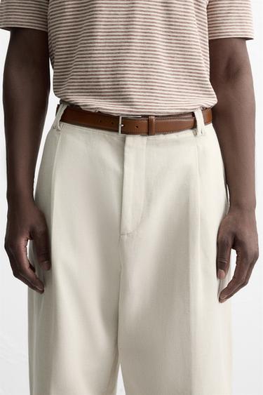 Zara Кожанный ремень сшитый швом