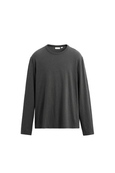 Zara Футболка из хлопка и пеньки купить с доставкой.