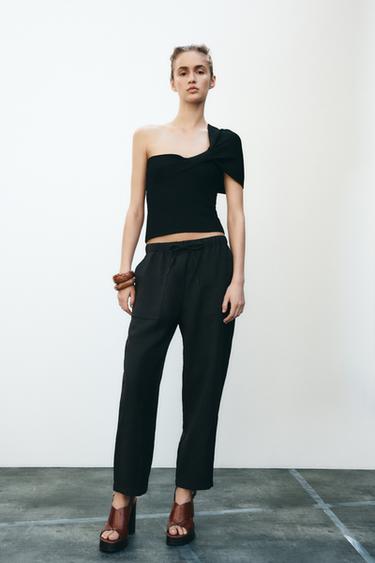 Zara Брюки со сборкой на талии купить с доставкой.