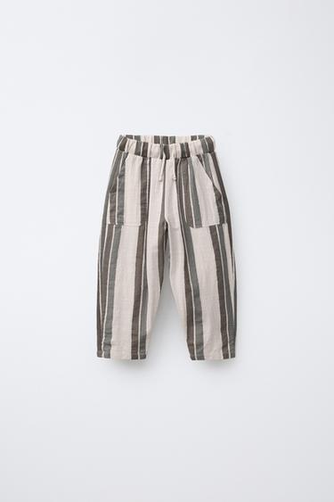 БРЮКИ BAGGY В КОНТРАСТНУЮ ПОЛОСКУ