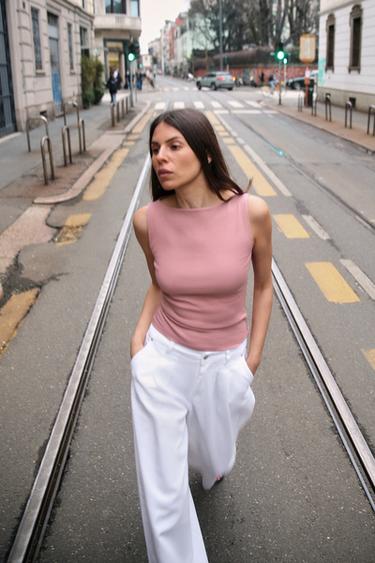 Zara Лонгслив в рубчик