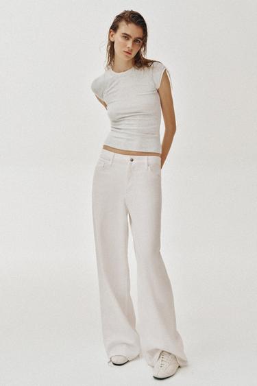 Zara Футболка с короткими рукавами с двойным эффектом