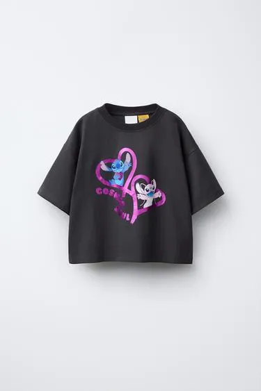 Футболка с принтом STITCH & ANGEL © DISNEY