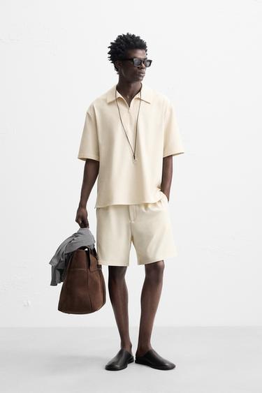 Zara Поло-сорочка с молнией ZARA купить с доставкой.