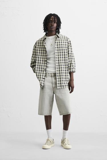 Zara Джинсовые бермуды свободного кроя