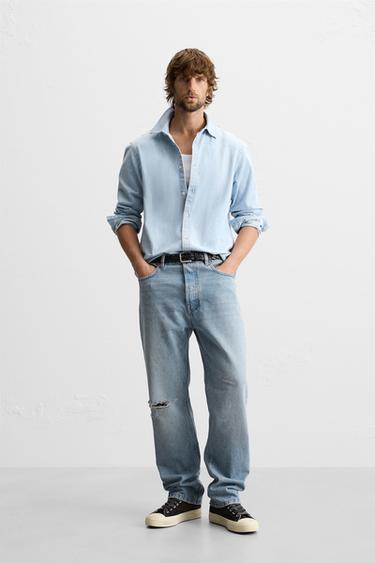 ДЖИНСЫ STRAIGHT FIT С РАЗРЕЗАМИ