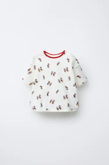 Футболка из рельефной ткани с принтом MICKEY © AND MINNIE MOUSE © DISNEY