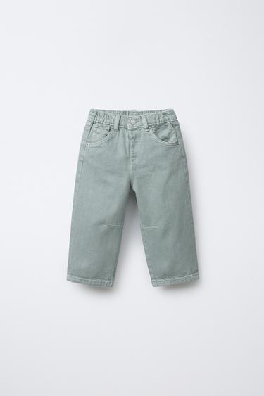 БРЮКИ BAGGY ИЗ ТВИЛА С ЗАЩИПАМИ
