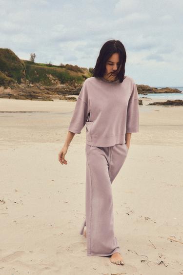 Zara Толстовка с эффектом потертости купить с доставкой.
