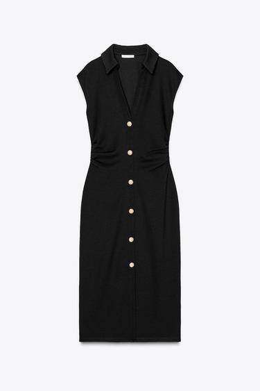 Zara Платье-рубашка из пике