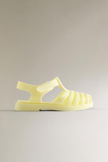 Zara Сабо-сандалии с клеткой из резины и липучкой купить с доставкой.