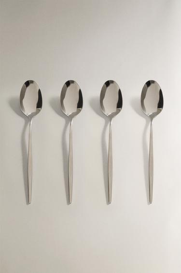 Zara Набор десертных ложек с тонкими ручками (набор из 4 штук)