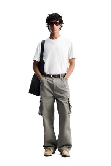 Zara Рубашка облегающего кроя среднего веса