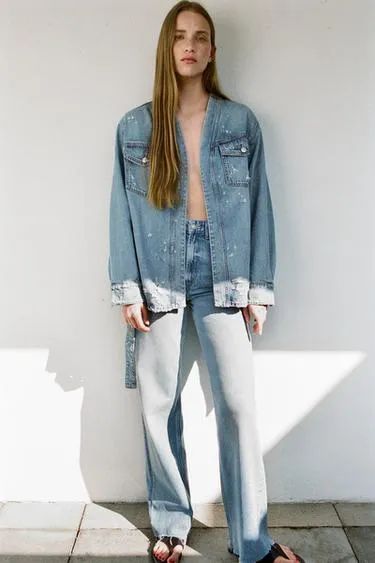 Джинсы с высокой посадкой TRF WIDE LEG