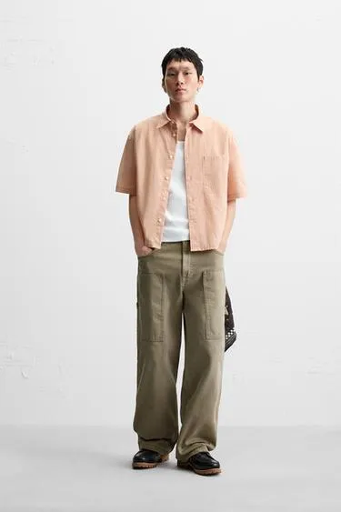 Рубашка CROPPED-FIT в полоску