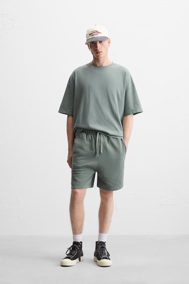 Zara Бермуды с манжетами и эластичным поясом