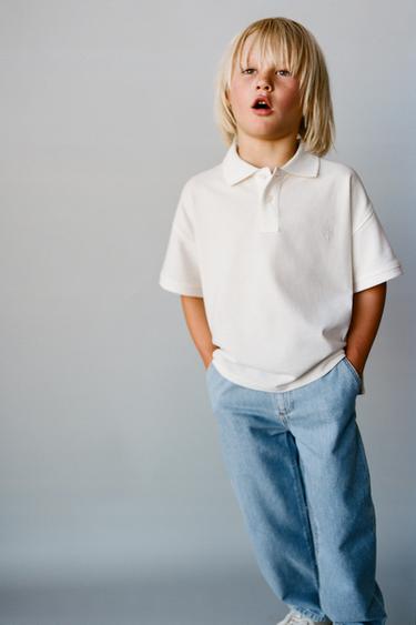 Zara Поло с вышивкой пальмового дерева