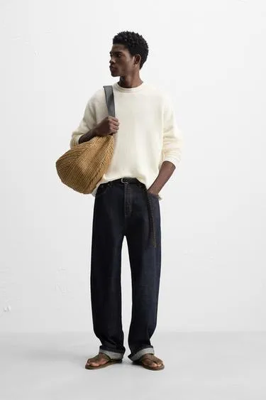 Свитер RELAXED FIT из рельефной ткани