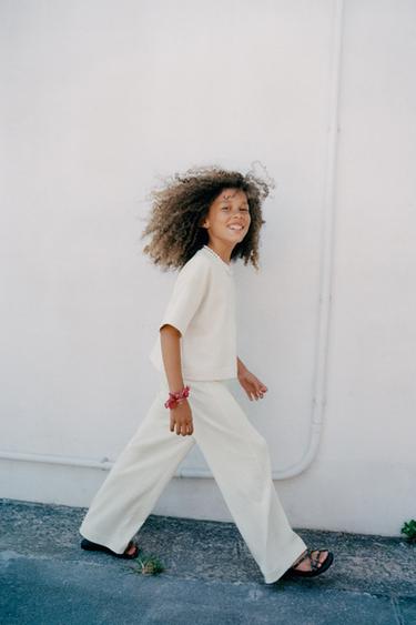 Zara Простая футболка из плотного хлопка