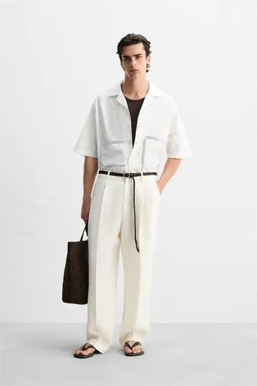 Рубашка RELAXED FIT с кружевом