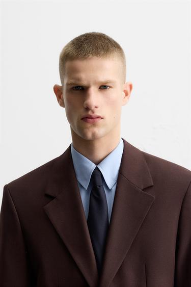 Zara Галстук из текстурированной 100% шерсти