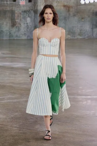 Топ в корсетном стиле в полоску — ZW COLLECTION
