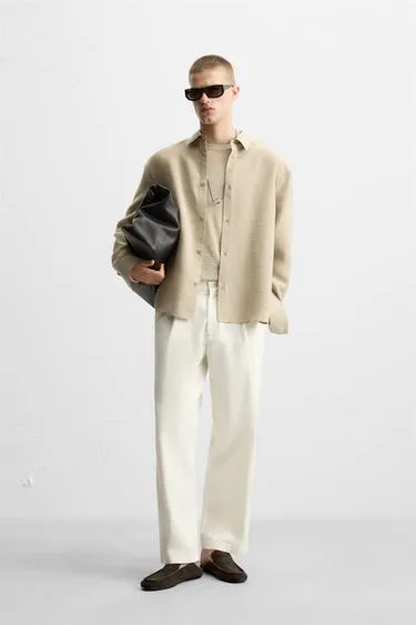 Рубашка REGULAR-FIT из рельефной ткани