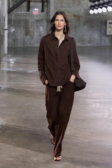 Zara Куртка-рубашка из 100% замши — ZW COLLECTION, LIMITED EDITION