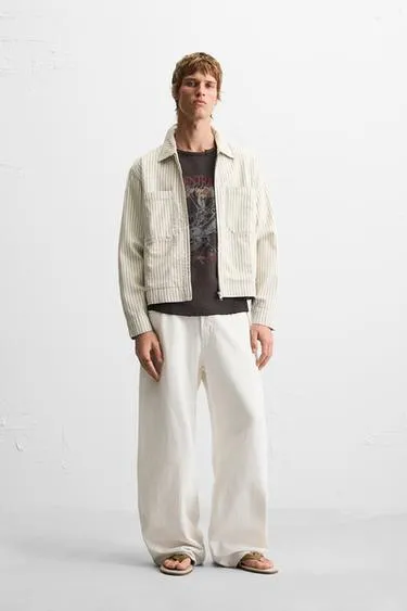 Куртка-рубашка RELAXED FIT в полоску