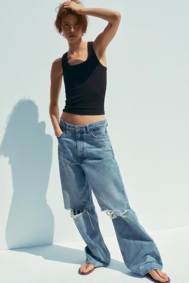 ДЖИНСЫ TRF BAGGY СО СРЕДНЕЙ ПОСАДКОЙ
