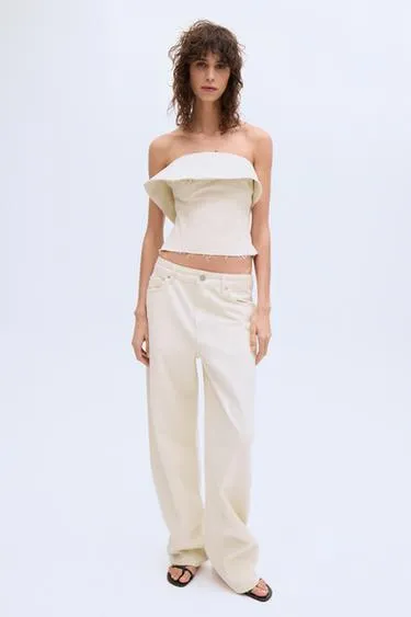 Топ с воланом без бретелей — ZW COLLECTION