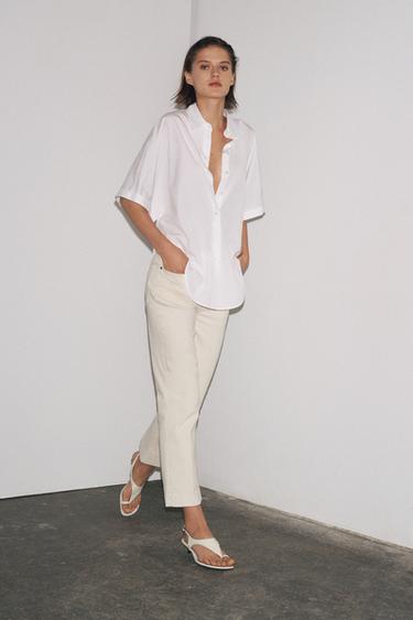 ДЖИНСЫ BOOTCUT CROPPED С ВЫСОКОЙ ПОСАДКОЙ — ZW COLLECTION