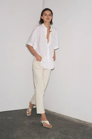 Джинсы BOOTCUT CROPPED с высокой посадкой — ZW COLLECTION