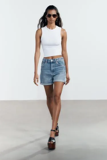 Шорты TRF MOM FIT с высокой посадкой