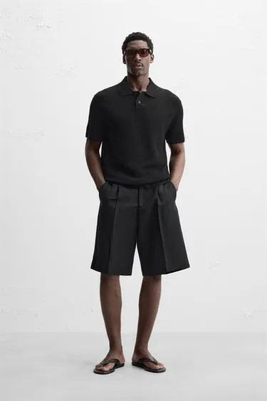 Поло REGULAR FIT из рельефной ткани