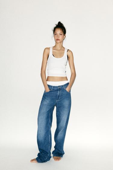 ДЖИНСЫ TRF BAGGY С ПРЯМЫМИ ШТАНИНАМИ И СРЕДНЕЙ ПОСАДКОЙ
